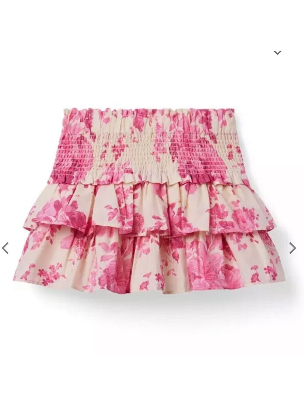 Janie and Jack Pink Floral Ruffle Skirt